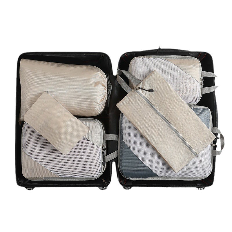 旅行收纳袋 压缩袋六件套出行神器分装衣物洗漱待产行李箱整理包