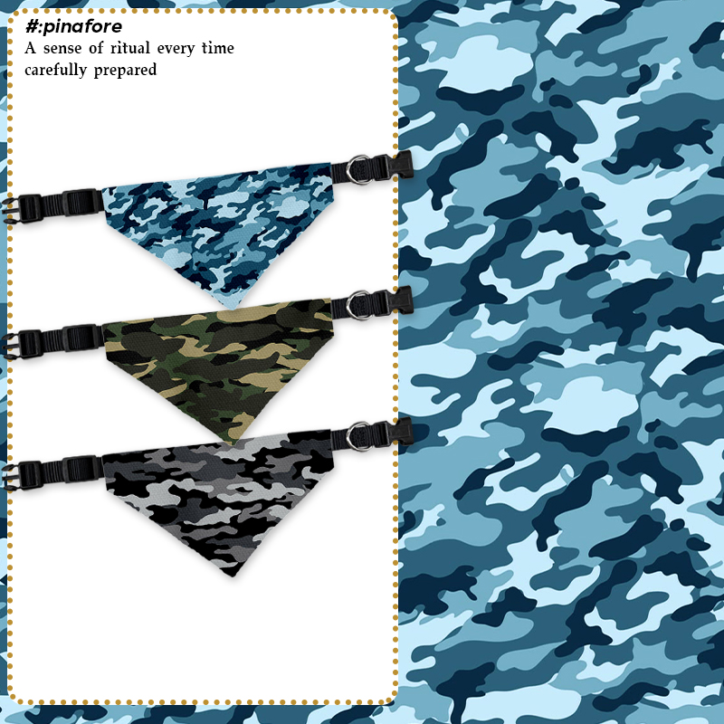 迷彩服创意个性军迷宠物口水巾狗狗猫咪三角巾大中小型围巾围脖