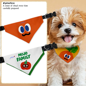 NASA联名魔力胡萝卜卜家族宠物口水巾狗狗猫咪三角巾围脖围巾围兜