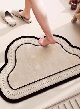 德国软硅藻泥浴室吸水地垫厕所门口防滑垫卫生间吸水地垫耐脏速干