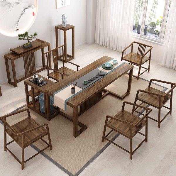 新中式实木茶桌原木色客厅接待泡茶桌椅组合简约公会客功夫茶台,商业/办公家具,茶台/茶桌,淘宝优惠券,粉丝福利购,淘宝优惠卷