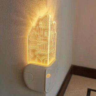 城堡小夜灯护角条护墙角保护防撞装饰氛围灯客厅转角感应灯睡眠灯