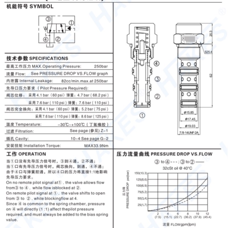 LPD-10-4液控换向螺纹插装PD10-41