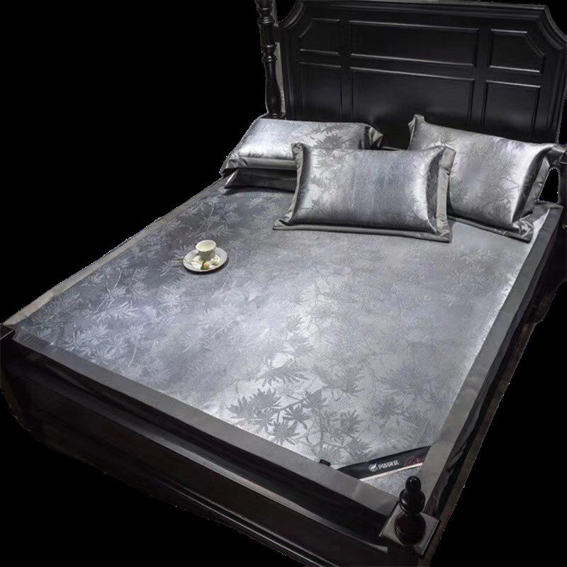 风韵家居 冰丝席三件套可水洗再生纤维素凉感空调软席 透气底现货