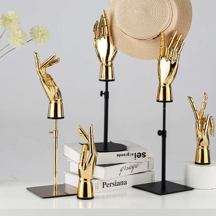 电镀手模道具珠宝首饰展示架假手模型服装店橱窗陈列架手套架摆件