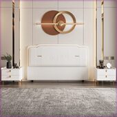 2024新款 实木软包床头靠背板韩式 超薄床头软包一体1.2米定榻榻米