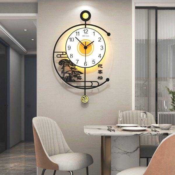 钟表挂钟客厅2023新款现代简约时尚创意时钟壁灯挂墙餐桌网红装饰,家居饰品,挂钟,淘宝优惠券,粉丝福利购,淘宝优惠卷