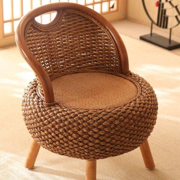 网红藤编织小椅子单人家用靠背椅简约阳台休闲椅实木创意民宿座椅,住宅家具,其它椅子,淘宝优惠券,粉丝福利购,淘宝优惠卷