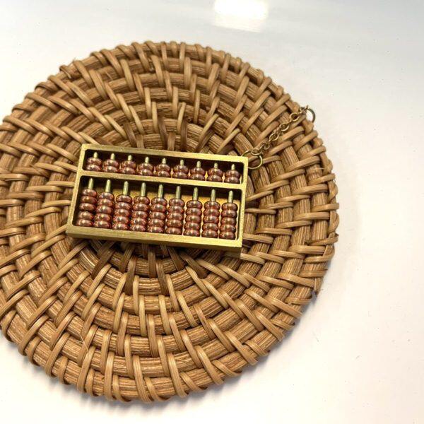 天程铜艺 黄铜密底算盘招财新春挂饰礼物礼品挂件摆件文化用品