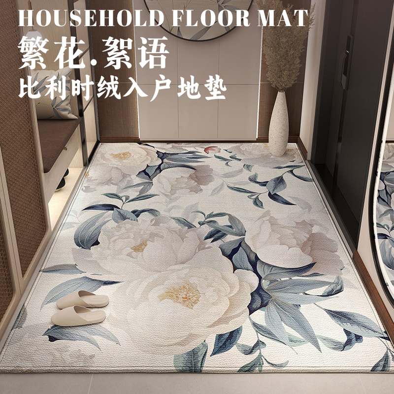 入户门地垫轻奢简约进门地毯客厅C玄关门垫家用耐脏门口防滑高级