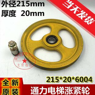 通力电梯210*20*6004限速器轮 涨紧轮直径215轴承6004铸铁轮现货