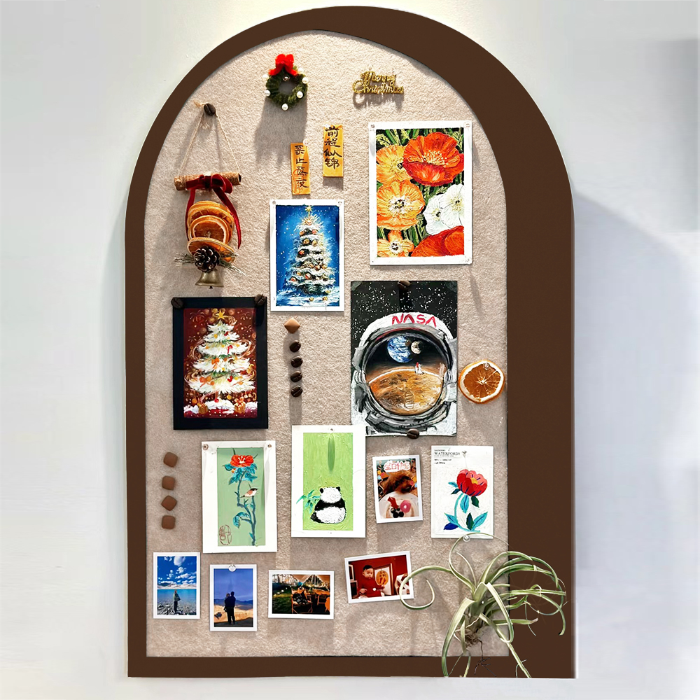 照片墙毛毡板软木板免打孔可定制留言板背景板拍立得相片墙壁装饰
