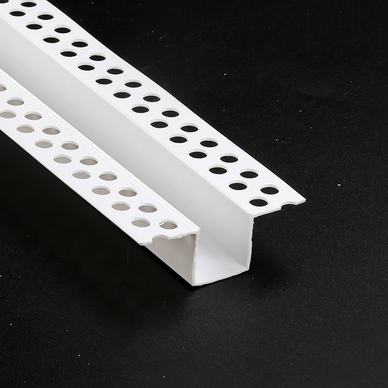 几字型单边U型条天花吊顶工艺槽金属铝合金分隔条pvc装饰凹槽卡条