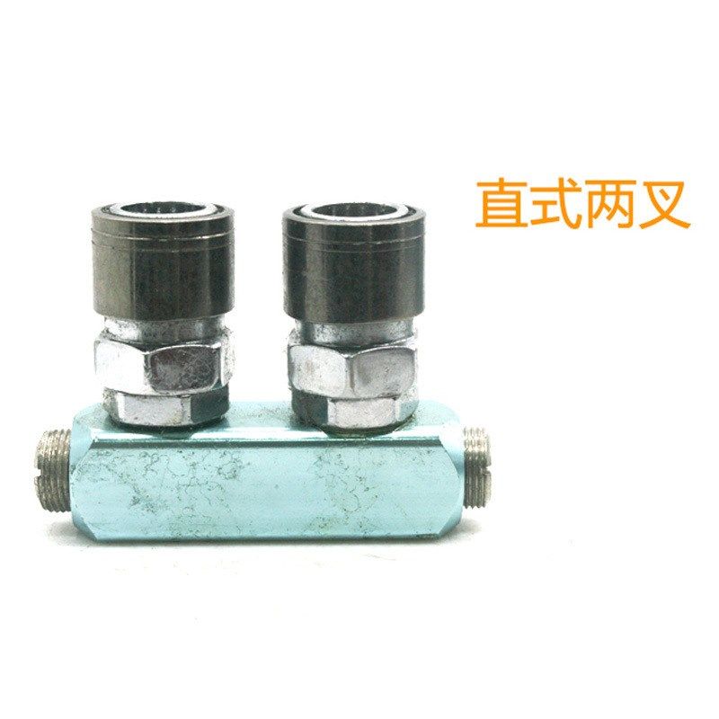 A式气动自锁快速全钢接头宝塔PU气管8/10/1K2mm内牙外螺纹2/3/4分