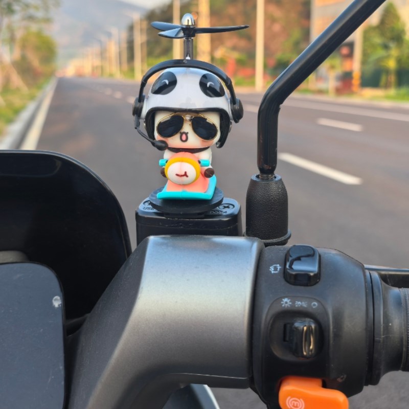 一二布布头盔竹蜻蜓电动车v装饰品公路车山地自行车摩托汽车载摆