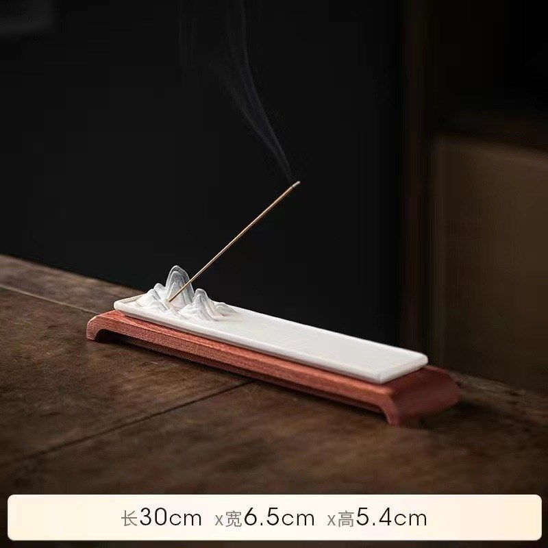 千里江山炉线香i香插香炉家用室内卧香陶瓷木底座香座香薰摆件礼,家居饰品,香托/香盘/香座/香插,淘宝优惠券,粉丝福利购,淘宝优惠卷