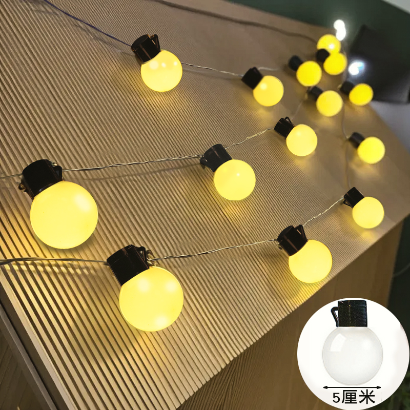 户外露营氛围灯新款彩灯串太阳能串灯天幕帐篷防水夜市摆摊装饰灯