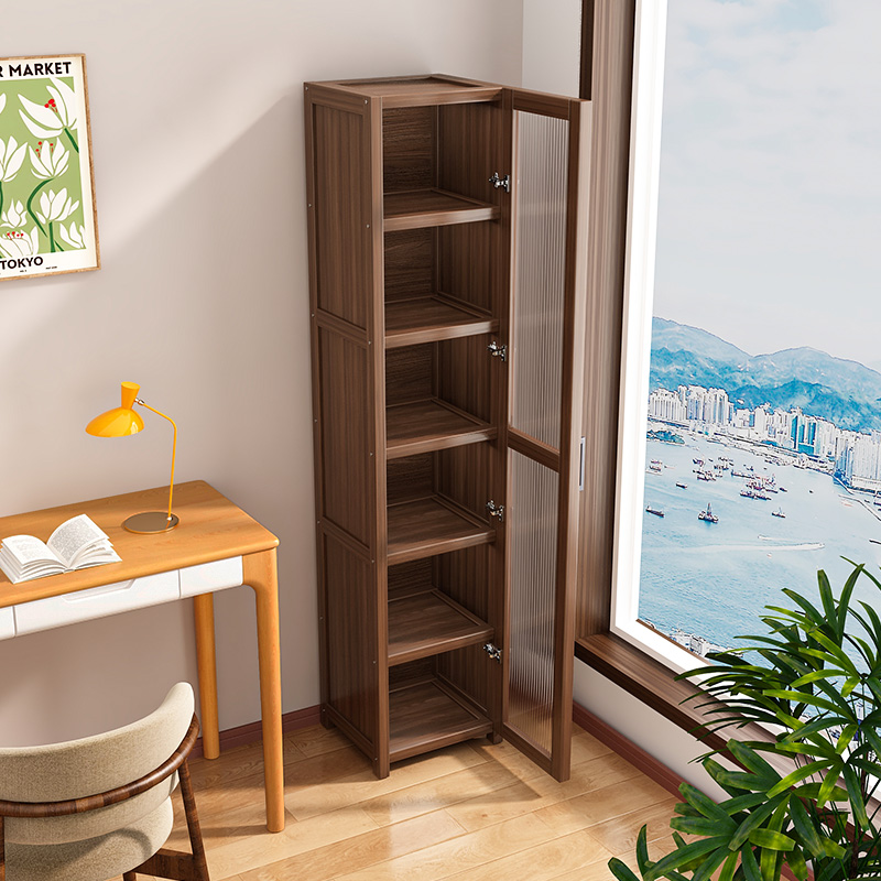 书柜落地多层夹缝转角儿童书架家用卧室客厅书房展示柜靠墙收纳柜