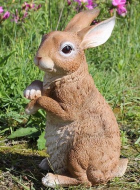 户外花园庭院装饰品仿真兔子摆件幼儿园草坪花镜道具名宿场景布置