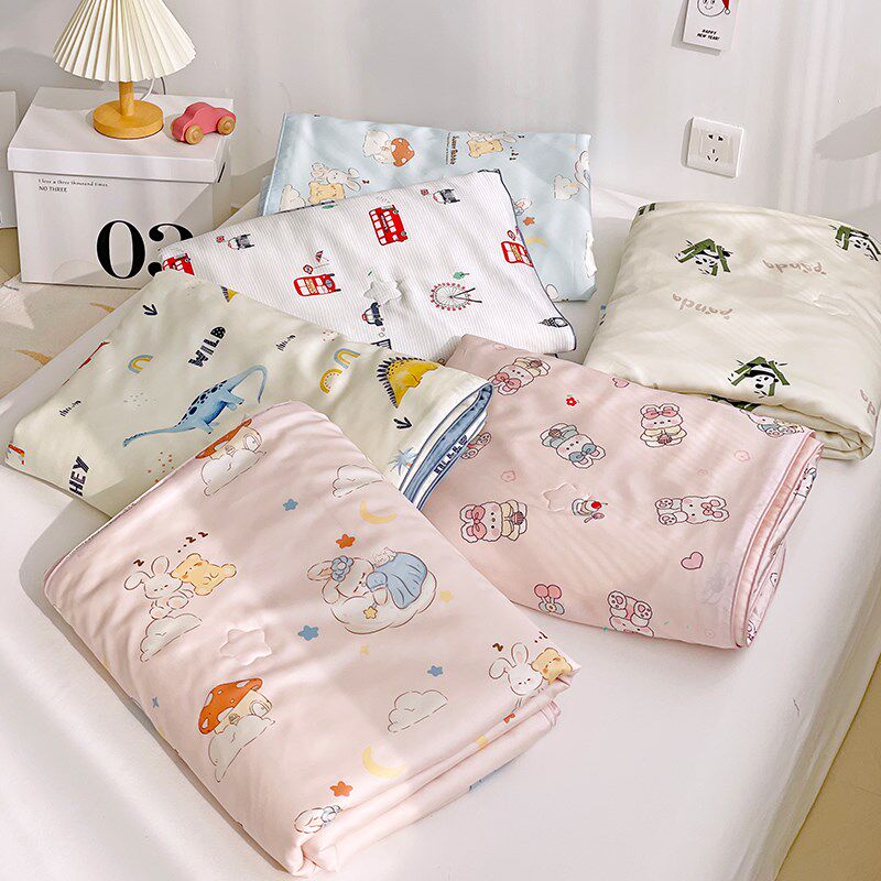 一乐 50支A类天丝儿童卡通印花夏被莱赛尔纤维大豆空调凉被可水洗,床上用品,化纤被,淘宝优惠券,粉丝福利购,淘宝优惠卷