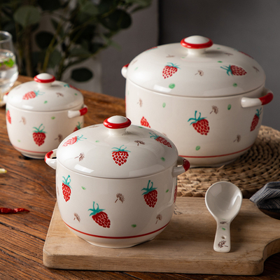 燕窝炖盅隔水炖家用陶瓷瓦罐小炖盅杯内胆煲汤盅碗蒸蛋带盖大容量