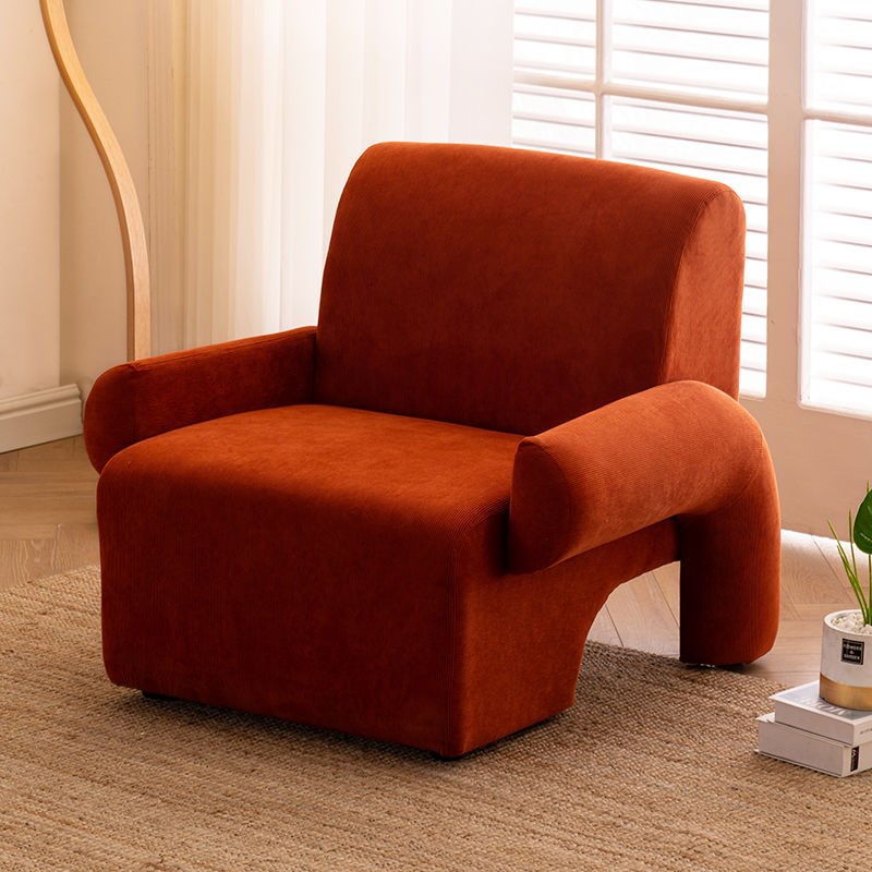 轻奢单人沙发椅客厅靠背休闲椅小户型阳台家用网红设计师懒人单椅