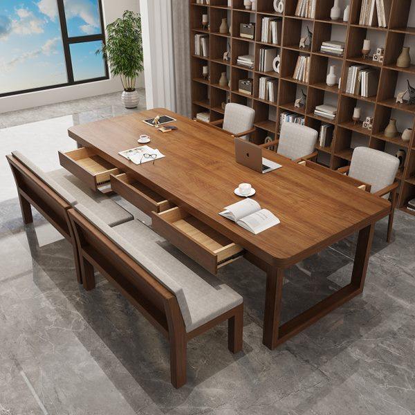 去客厅化实木书桌带抽屉大板长桌阅读区多人学习写字桌家用办公桌,住宅家具,书桌,淘宝优惠券,粉丝福利购,淘宝优惠卷