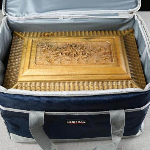 殡仪馆骨灰盒包黑檀木汉白玉寿盒袋子异地火化转运手提包登机箱包