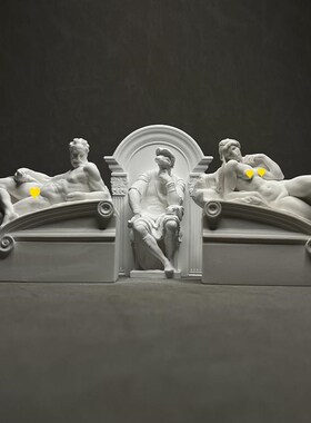 洛伦佐a德美第奇石膏像米开朗基罗雕塑桌面书架酒柜装饰摆件