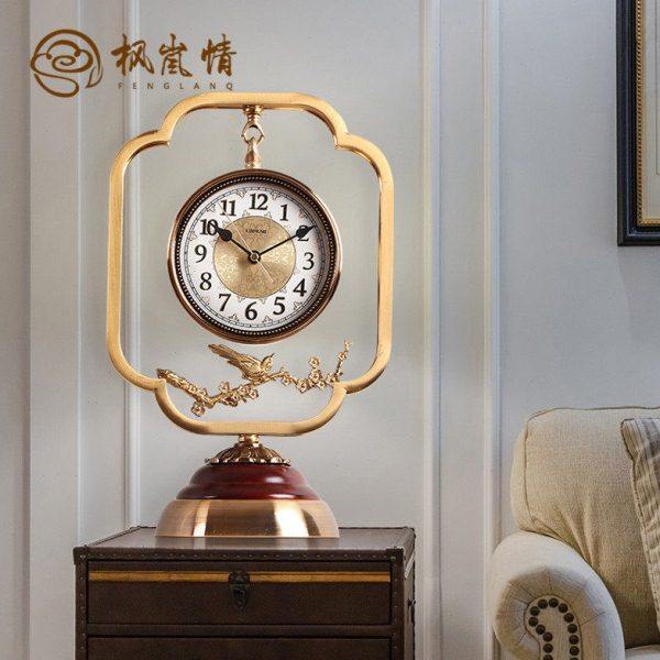 枫岚情 新中式钟表座钟摆件客厅家用时钟台钟电视柜大号中式钟表,家居饰品,座钟,淘宝优惠券,粉丝福利购,淘宝优惠卷