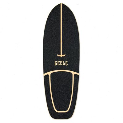Geele陆地冲浪滑板单翘大小鱼板枫木板面 原木刷街板木质专业板面