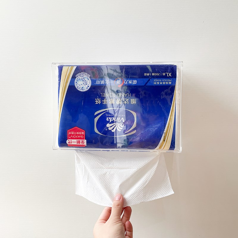 擦手纸盒挂壁式卫生间擦手纸巾盒免打孔洗手间抽纸盒抹干手纸巾架