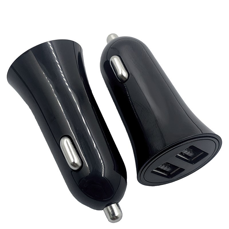双口USB手机充电器 5Vt2.1A小喇叭车充 GPS车载充电头 点烟器