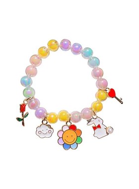 小女孩手串手饰i手镯儿童手链串珠水晶女可爱学生闺蜜女童时尚公