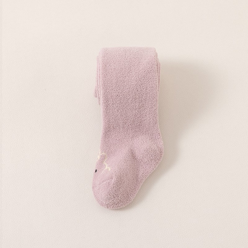 秋冬新生儿女宝中厚保暖珊瑚绒裤袜加绒打底裤Q秋季男宝连裤袜婴