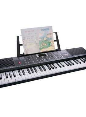 61键儿童初学入门电子琴B可弹奏音乐带麦克风 电源