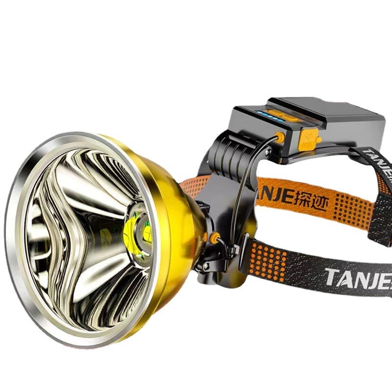 跨境P50头灯强光充电头戴式超亮手电筒户外夜钓S感应矿灯户外代发