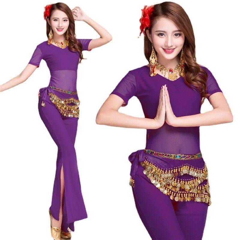 2019新款肚皮舞套装演出服女肚皮舞服装秋裤子网纱X瑜伽练功服女