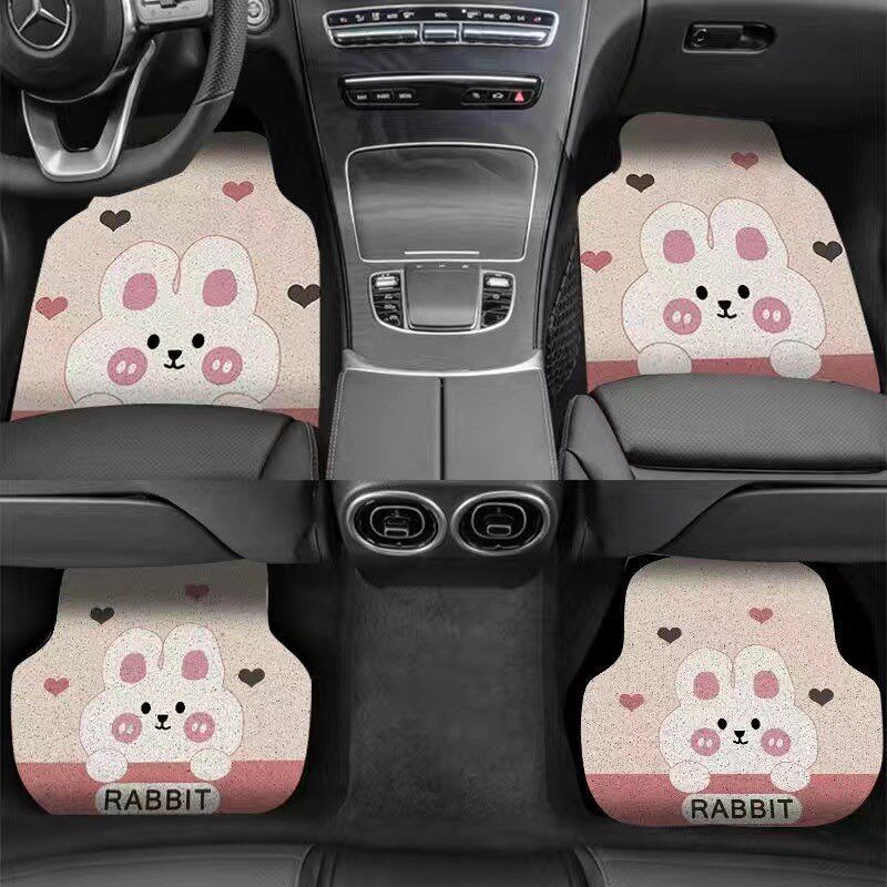 汽车内饰脚垫 卡通家用轿车SUV通用车K型刮土蹭土PVC丝圈脚垫