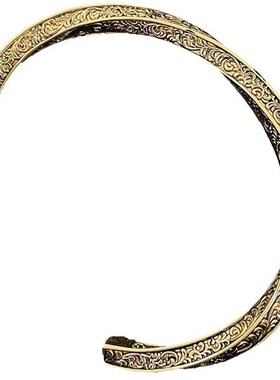 U 形唐草马蹄手链男复古做旧小众设计手镯M高级个性泰银手环气质