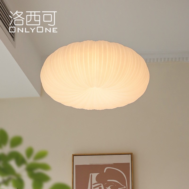 洛西可 现代简约花朵吸顶灯 法式浪漫奶油风卧室房间儿童房灯具