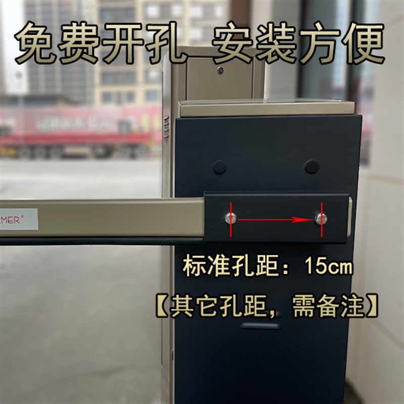 立方道闸杆直杆带胶条o栅栏杆曲臂杆停车场小区门卫拦车起落杆通