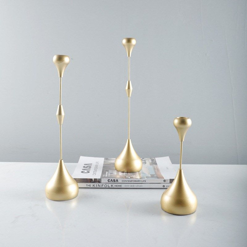 现代轻奢创意电镀工艺水滴蜡烛台摆F件客厅餐厅玄关家居饰品摆件,特色手工艺,其他特色工艺品,淘宝优惠券,粉丝福利购,淘宝优惠卷