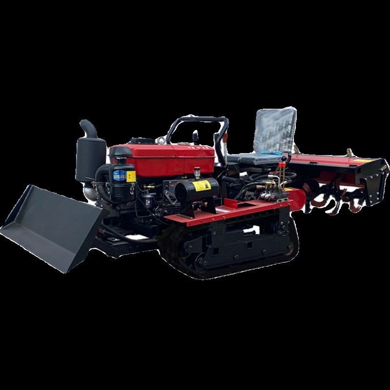 小型多功能履带旋耕机乘坐式微耕机家用除草开R沟机大棚草莓起垄