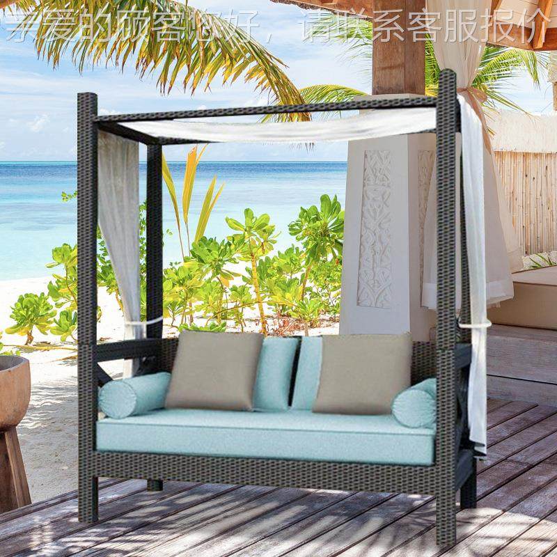 休闲躺床椅沙发别沙墅庭院藤藤发SSS-25花园外户家具藤床带遮阳棚,住宅家具,其它椅子,淘宝优惠券,粉丝福利购,淘宝优惠卷