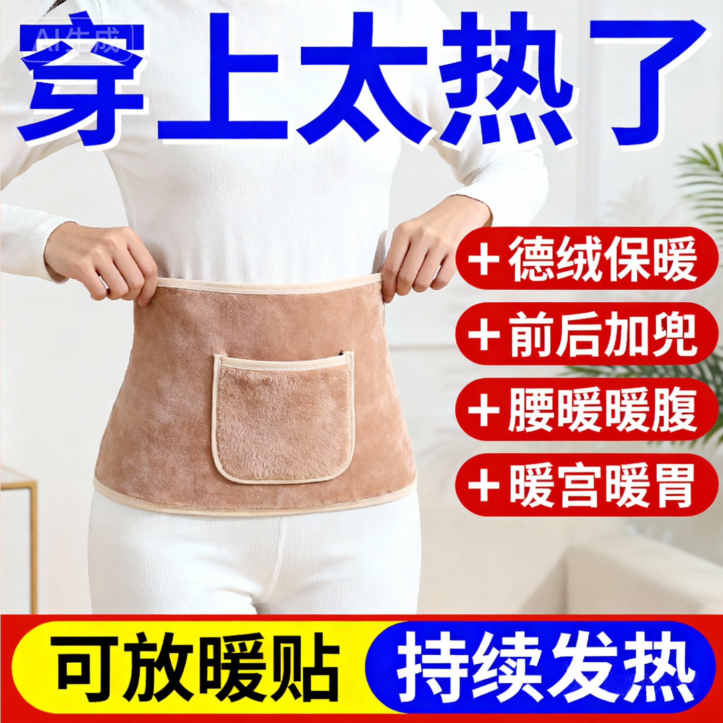 护腰带兜男女士运动束腰收腹保暖防寒护肚暖宫暖胃神器护肚带双兜