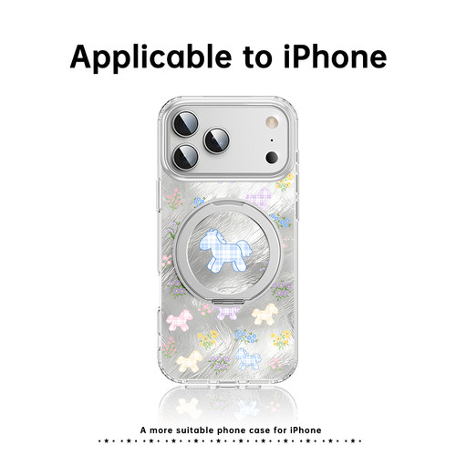 鲜花小马支点壳苹果手机适用