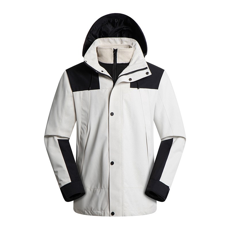 冲锋衣男女三合一情侣款工作服x两件套防水防风登山服可定印制LOG