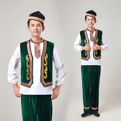 新疆维吾尔族服装男女成人哈x萨克族民族舞蹈服艺考少数民族演出