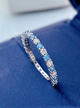 珠宝 f2023新款925银高碳钻新款小众设计戒指冷淡风简约戒指